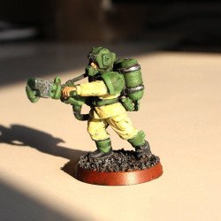 Figurine de soldat cadien avec lance flamme - Games Workshop