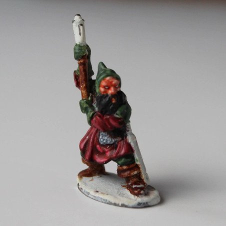 Figurine 28mm nain en métal avec hache pour jeu de plateau Donjons et dragons